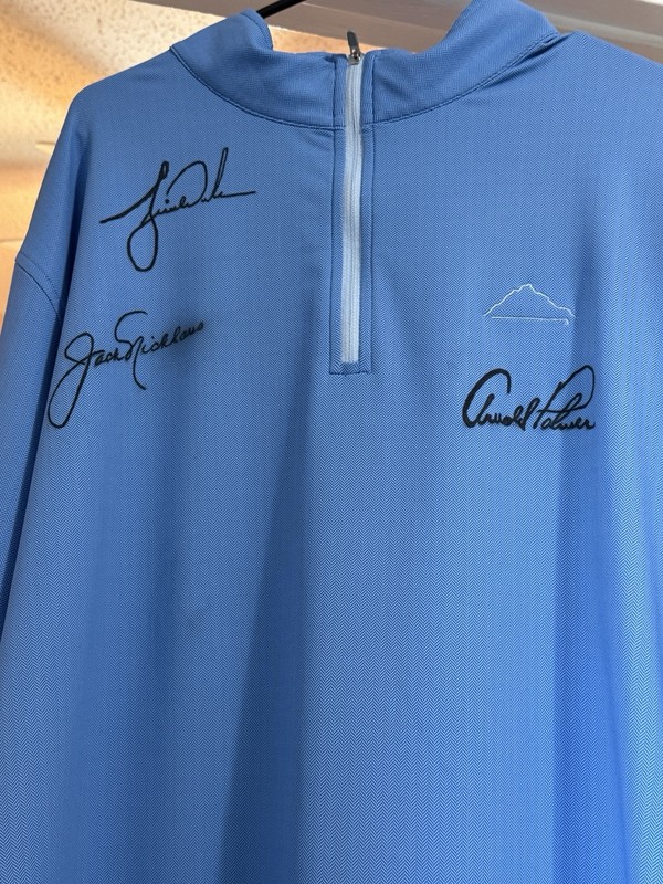 Autographed by T. Woods, J. Nickolson, and Arnold Palmer Peter Millar Men’s 2XL gallery