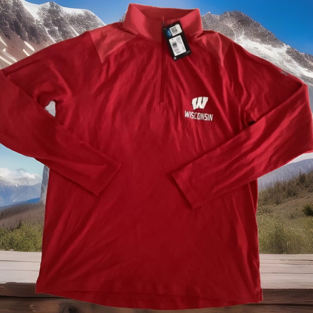 UNDER ARMOUR loose All Day Lightweight Wisconsin Collegiate ¼ Zip 5120770 $65