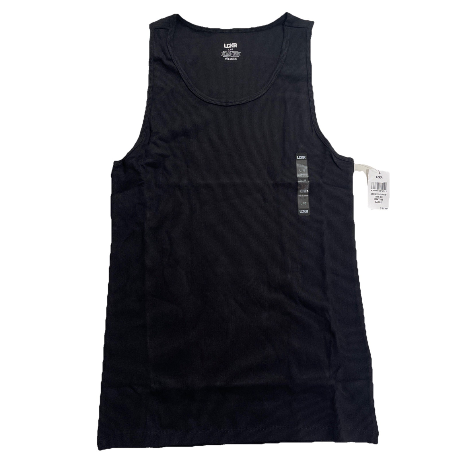 LCKR Men's Vision Rib Tank Black Size L gallery