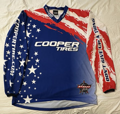 PBT Bull Riding FLINT RASMUSSEN Cooper Tires Bull Roders Jersey Adult size XL