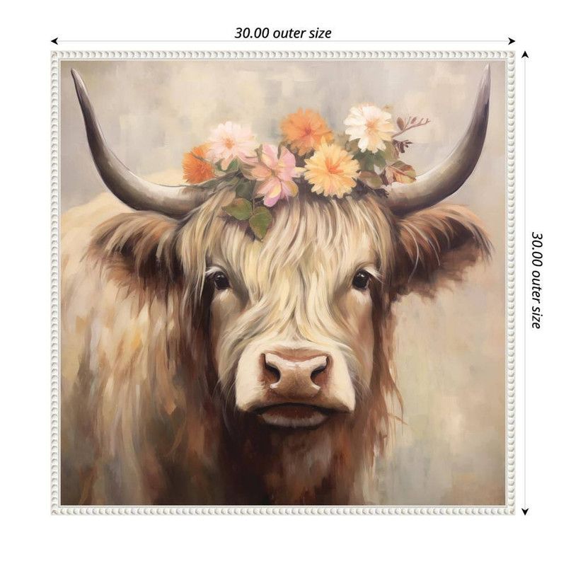 Sylvie "Adorable Floral Boho Highland Cow" by the Creative Bunch Studio Beaded W gallery