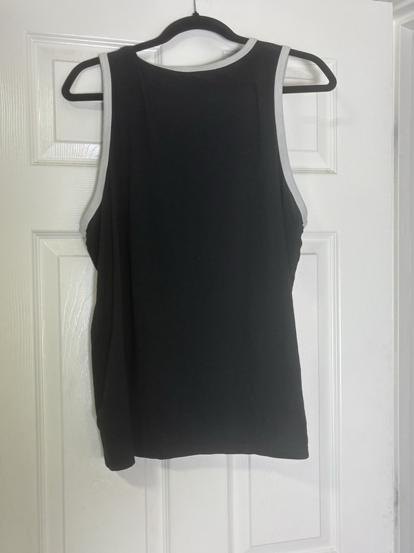 Nike Black and White Tank Top Mens Size Large Center Swoosh gallery