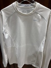 Nike Pro Men XL Heat Gear White HO150408LMS Fitted Pullover Base layer