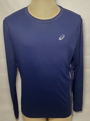 Asics Blue Long Sleeve Running Activewear Breathable Size Medium ~ Used
