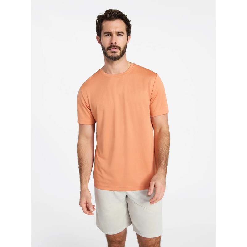 Men's Medium Athletic Works Core Active T Short Sleeve Shirt Orange Adobe New gallery