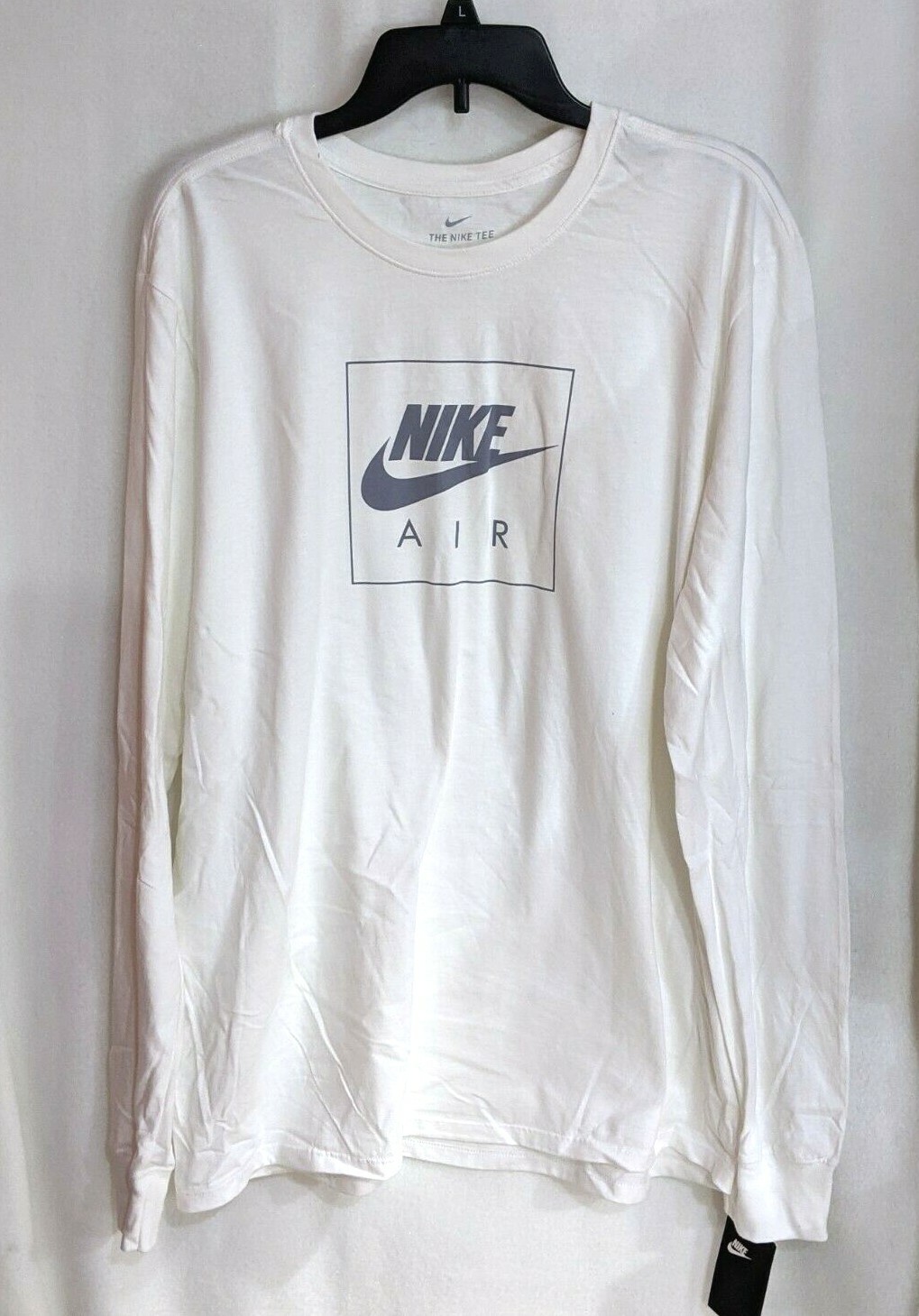Nike Men's Air Logo Box Long Sleeve White Tee (DC8696-100) Size XL - NWT gallery