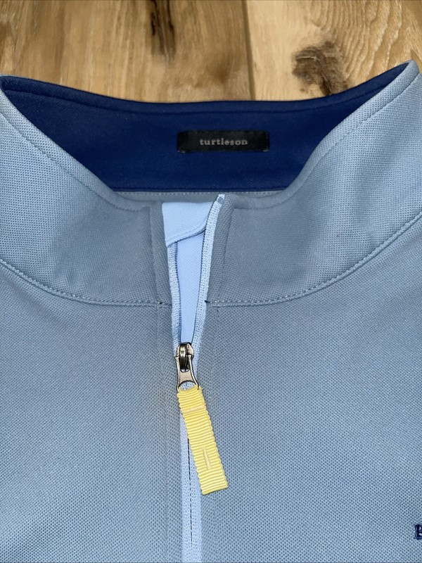 Turtleson Mens Golf Performance 1/4 Zip Pullover Long Sleeve Blue Size XL gallery