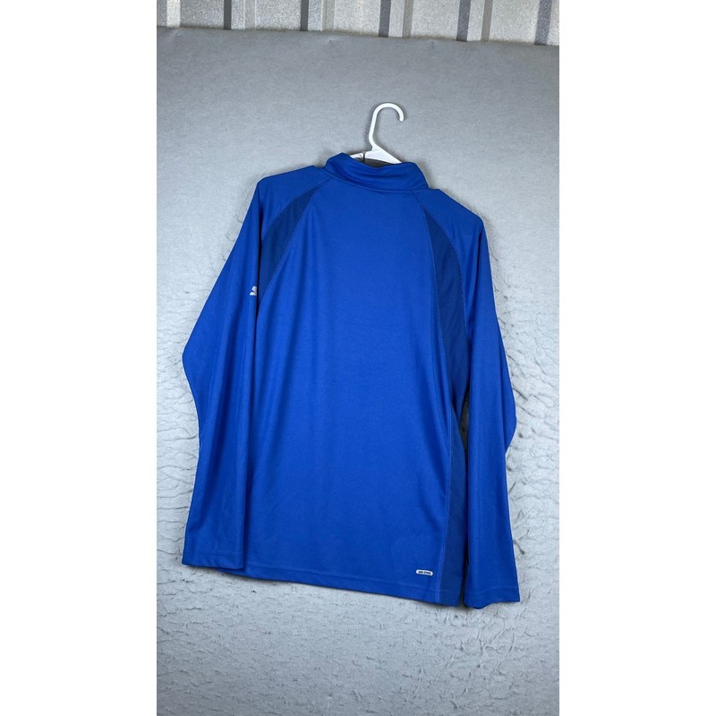 Starter Quarter Zip Pullover Mens Medium Blue Excellent Dri-Star Mesh Panels gallery