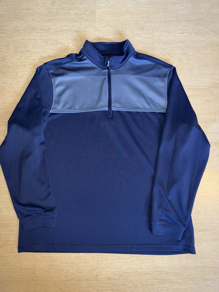 Bolle Golf Men’s 1/4 Zip Pullover Size 2XL XXL Colorblock Blue Performance Bollé