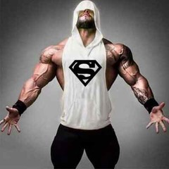 2024 New Men Bodybuilding Cotton Tank top Gyms Fitness Hooded Vest Sleeveless