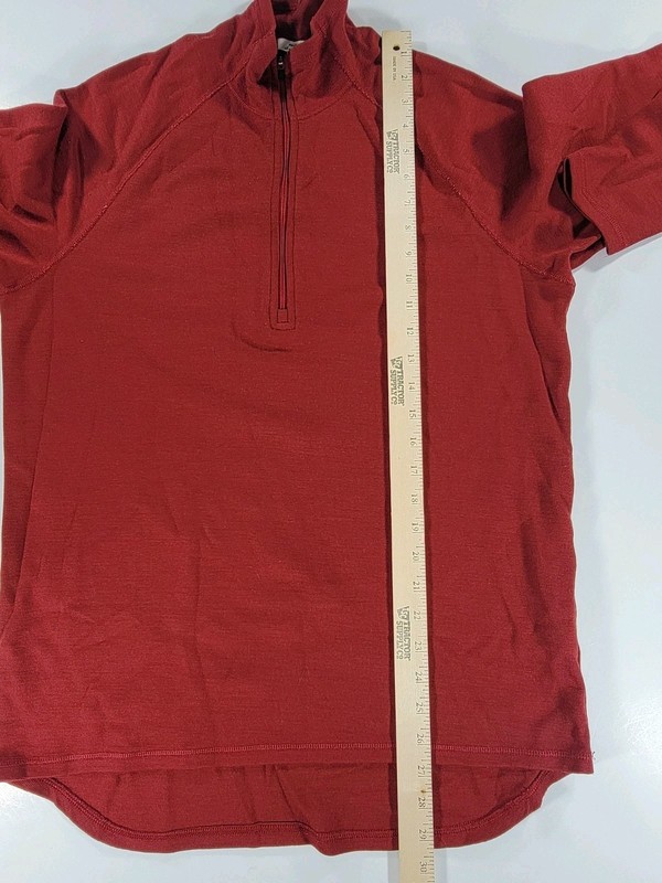 IBEX Mens 1/4 Pullover Base Mid Layer Large Long Sleeve 100% Merino Wool Shirt gallery