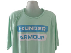Under Armour Sea Foam Green Velocity 2.0 Wordmark S/S Tee Size 3XL,XXXL