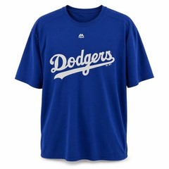Majestic LA Dodgers MLB Authentic Performance T-Shirt Men’s XL Blue Script