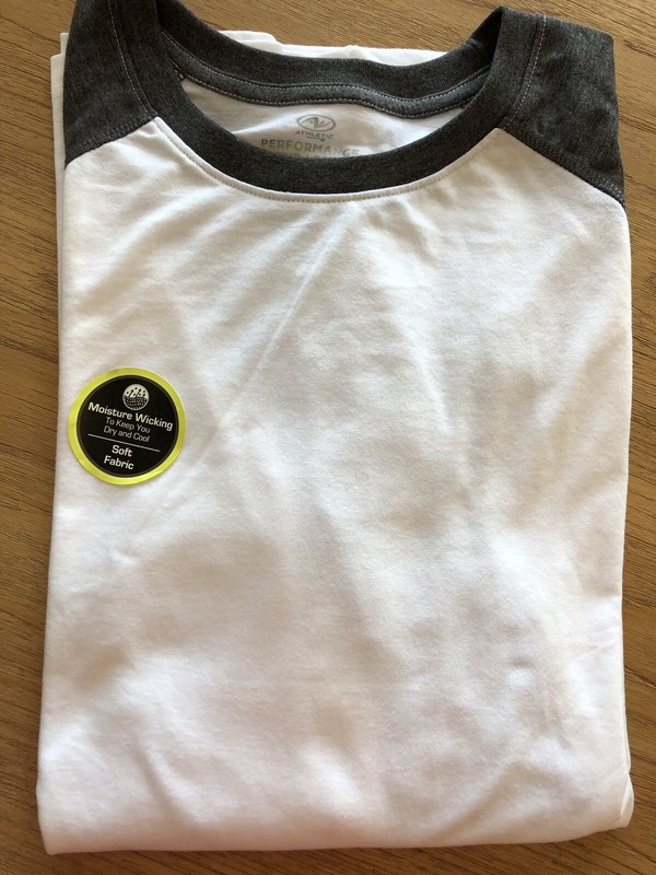 Moisture Wicking Athletic Performance Blend Size M New With Tags White/Gray gallery