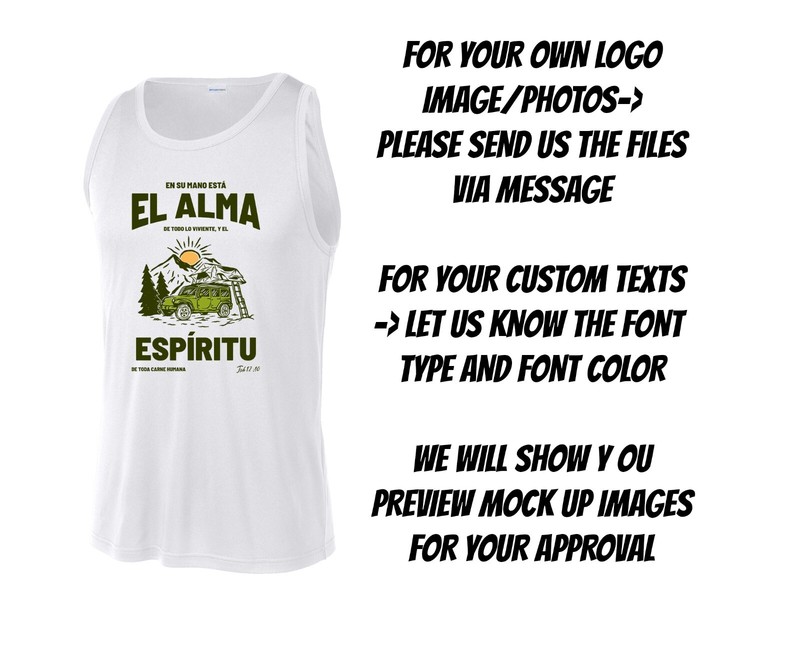Ink Stitch Design Your Own Custom Printing Men Performance Poly Tank Tops gallery