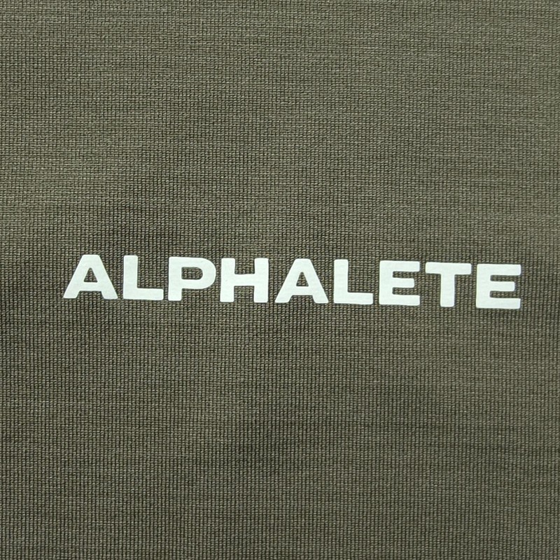 Alphalete Men Shirt Large Green Brown Tint Long Sleeve Athletic Gym Training Tee gallery