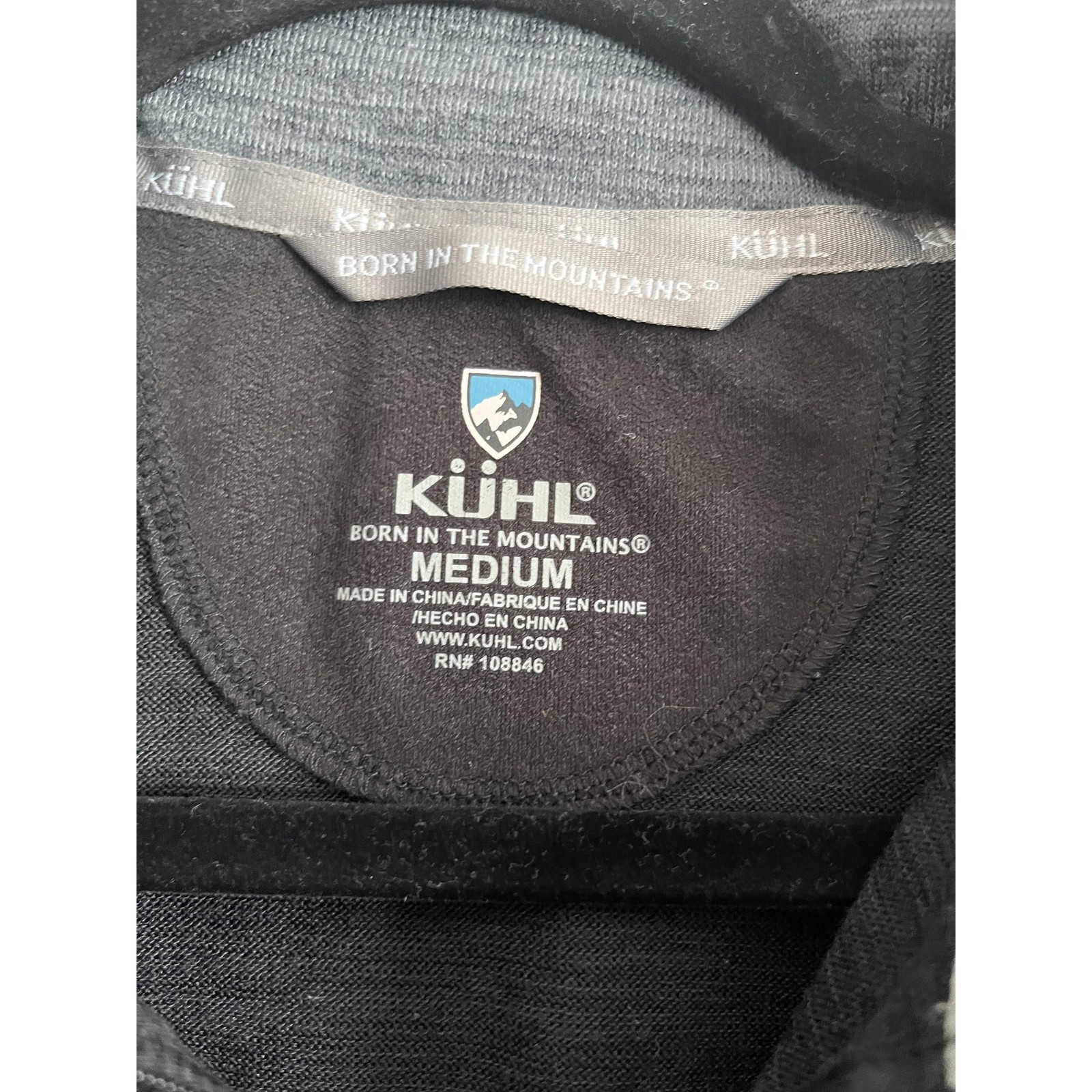 Kuhl Pullover Mens Medium Gray 1/4 Zip Long Sleeve Colorblock Fleece Hiking gallery