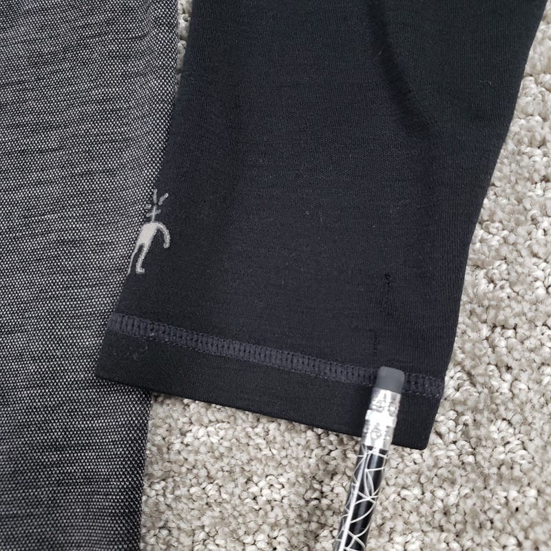 Smartwool Mens Medium Merino 250 Baselayer Black Gray 1/4 Zip Wool Shirt Top gallery