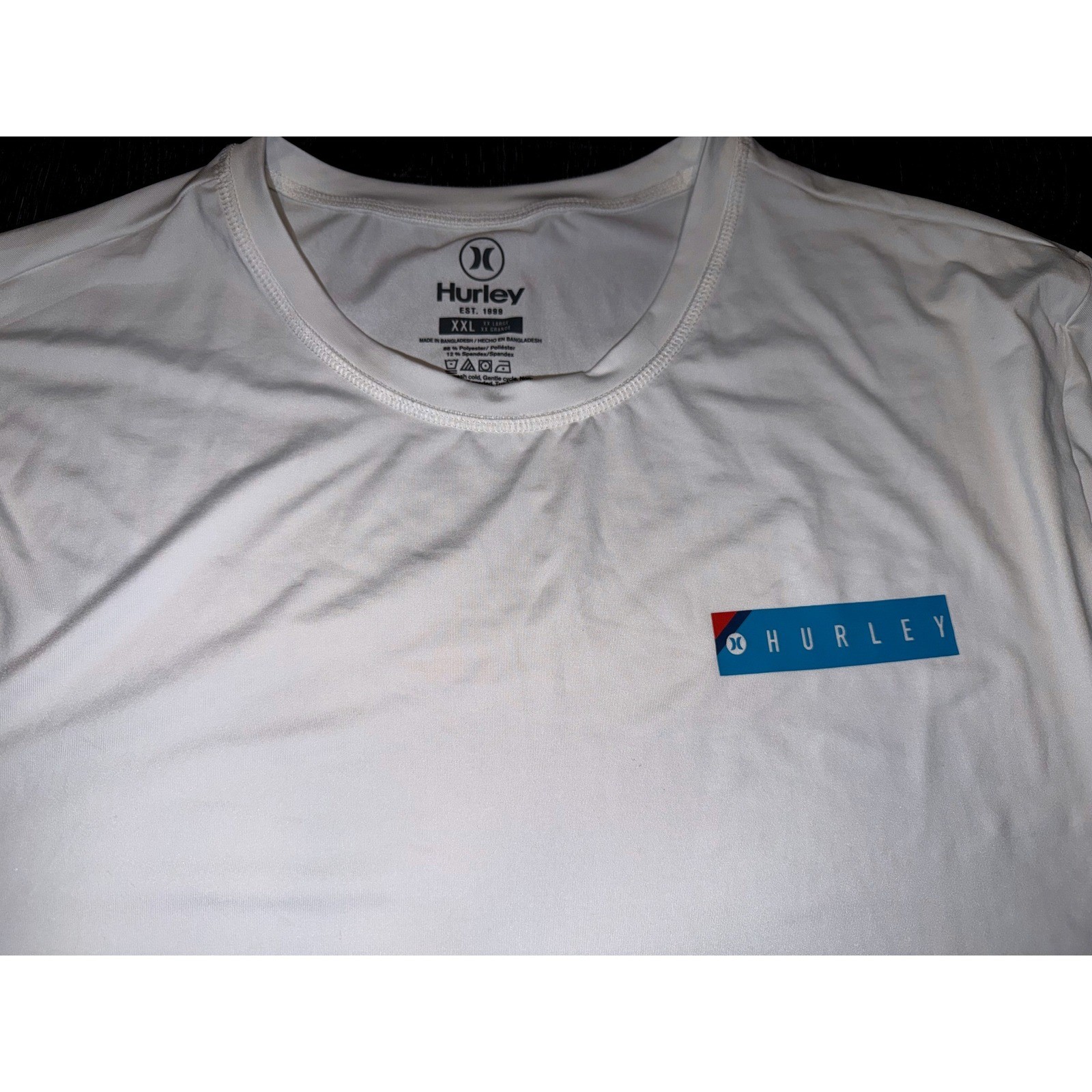 Hurley Men's XXL Performance Long Sleeve Tee White Surf Skate Athleisure gallery