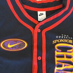 Nike Americana TOP Shirt Black and Red Flames DV9642-010 Men’s Size XL