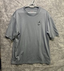 Nike Shirt Jumpman Mens Large Air Jordan Gray Gym Athletic Lightweight New
