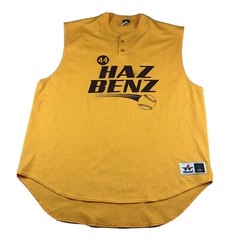 Haz Benz Graphic Jersey 44 Hampton & Sons #9 Adult 2XL Yellow Tank Alleson Tag