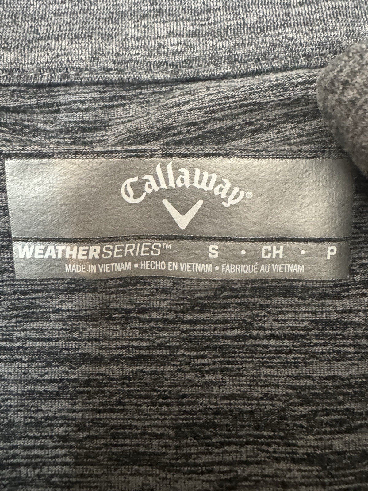 Callaway Golf 1/4 Zip Weather Series Pullover Gray Black Mens Small gallery