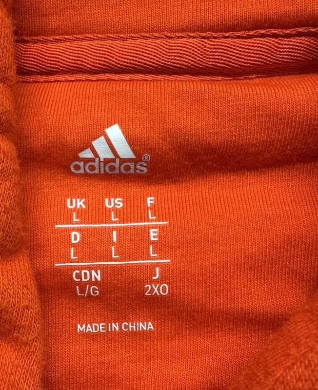 Adidas Performance OUTDOOR Pullover Training Sweatshirt Mens Large Orange Logo gallery