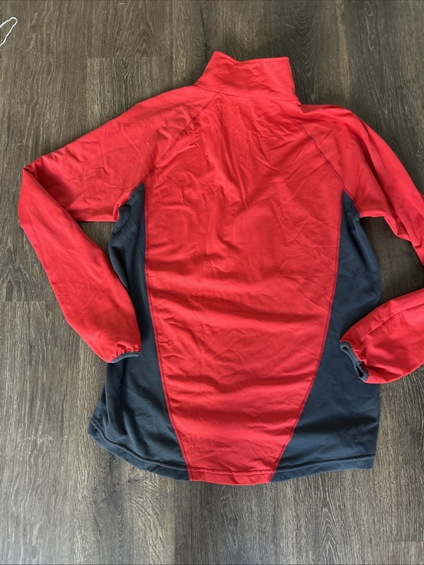 Vintage 90s LL Bean Pullover Mens XL Red 1/4 Zip Mock Neck Long Sleeve Active gallery
