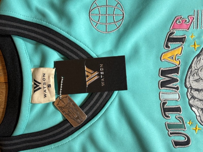 NWT Watson Worldwide Mind Control turquoise/black jersey , men's M gallery
