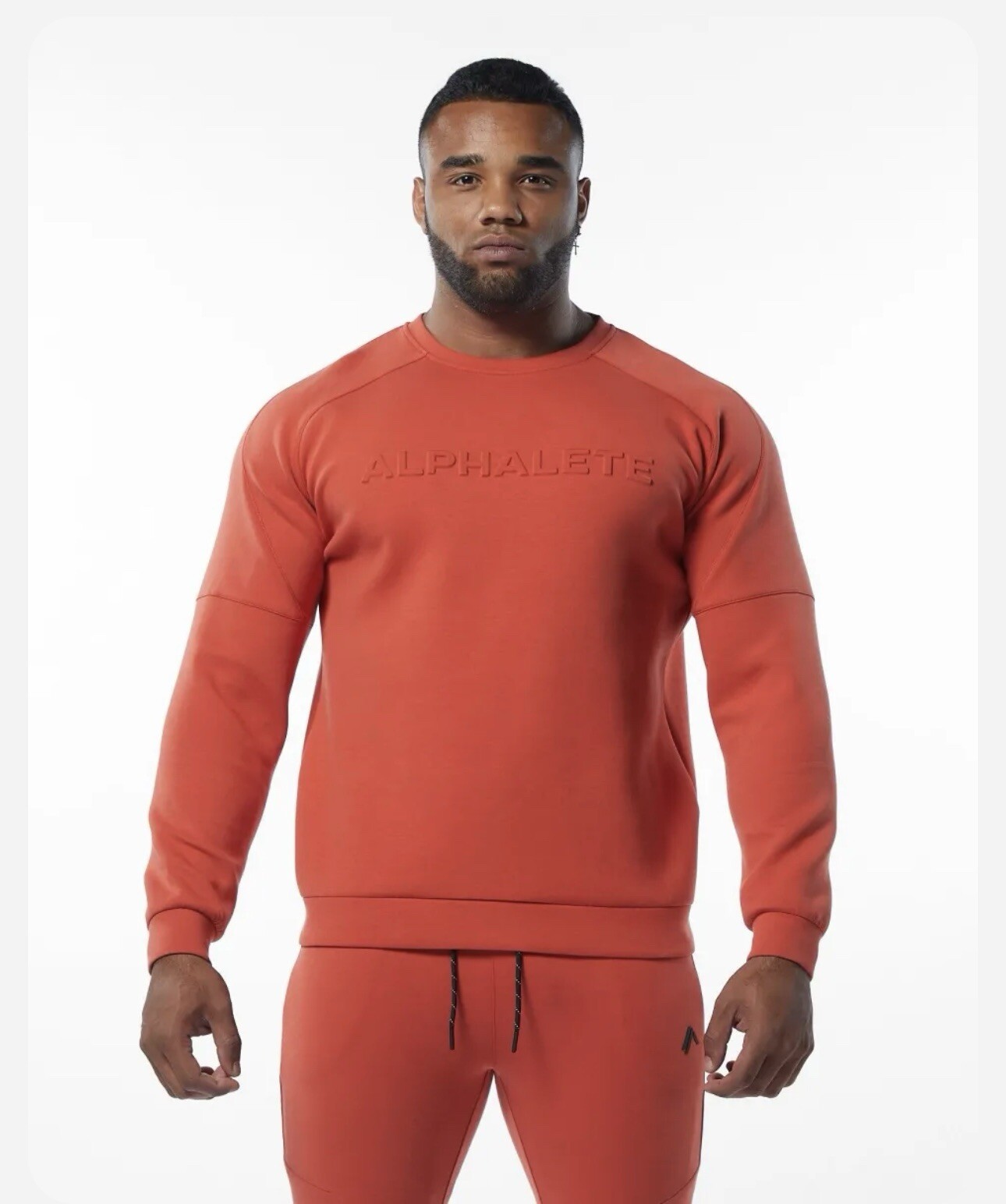 Alphalete ELMTS Long Sleeve Pullover - Orange , Size XL gallery