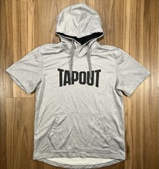 TapOut Hoodie Men’s Large Gray Short Sleeve Graphic Print MMA Training Gym