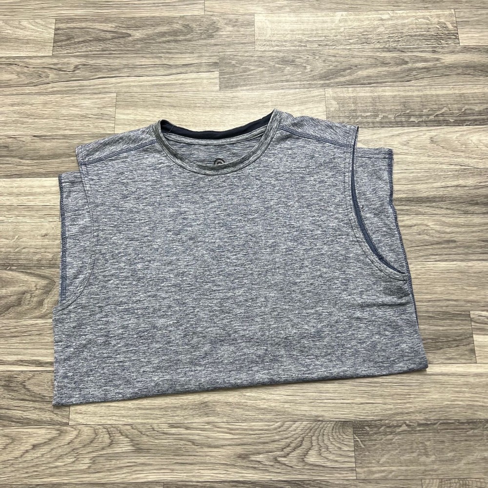 CHAMPION Crew Neck Gray Basic Tank Top Men's Size Small