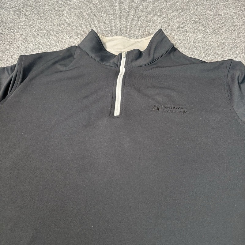 Peter Millar Perth Performance 1/4 Zip Mens Large Pullover Black Golf Stretch gallery