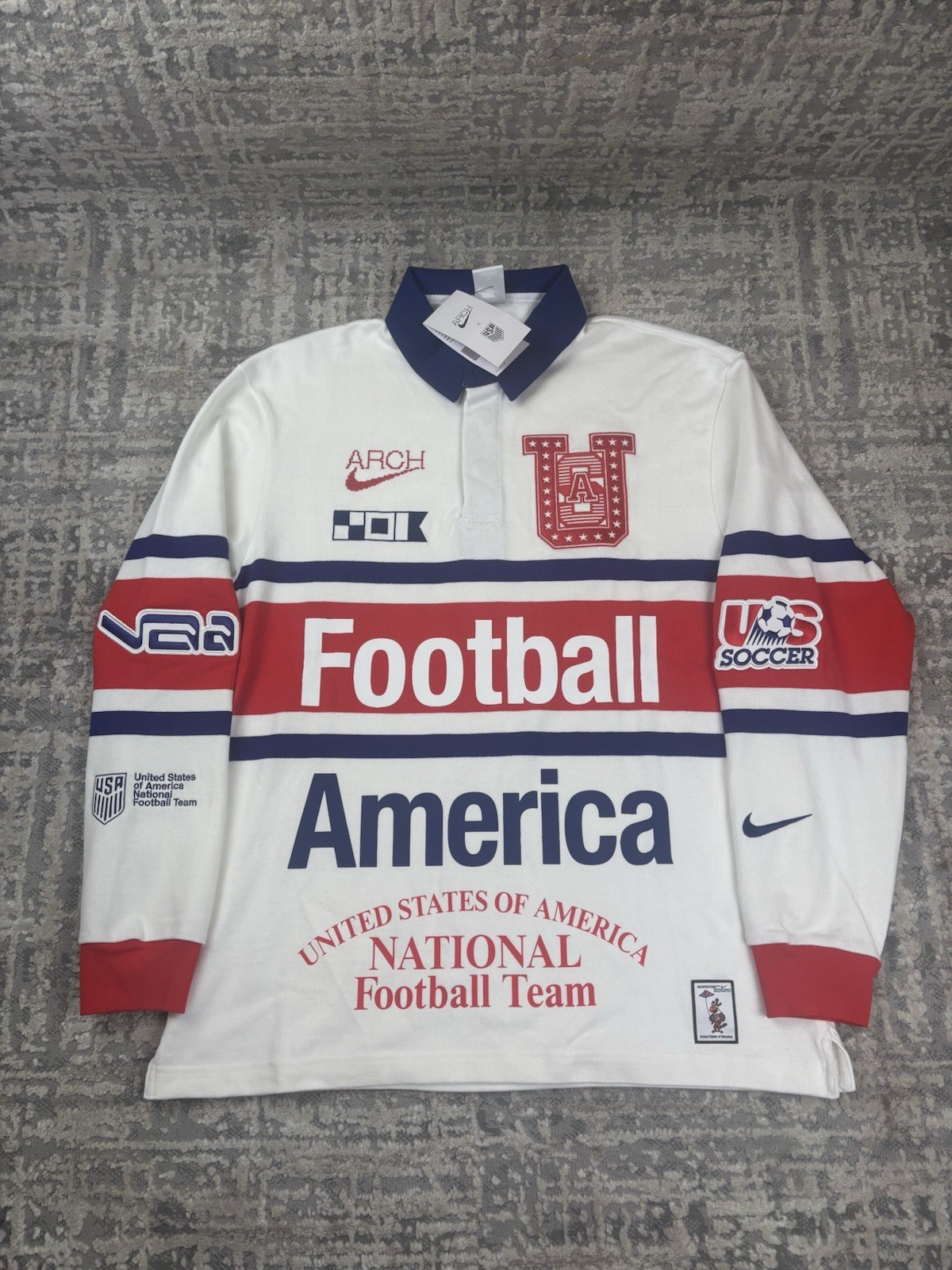 Size Large - Nike USA x VAA Virgil Abloh Men's Rugby Top World Cup IM3227-100 gallery