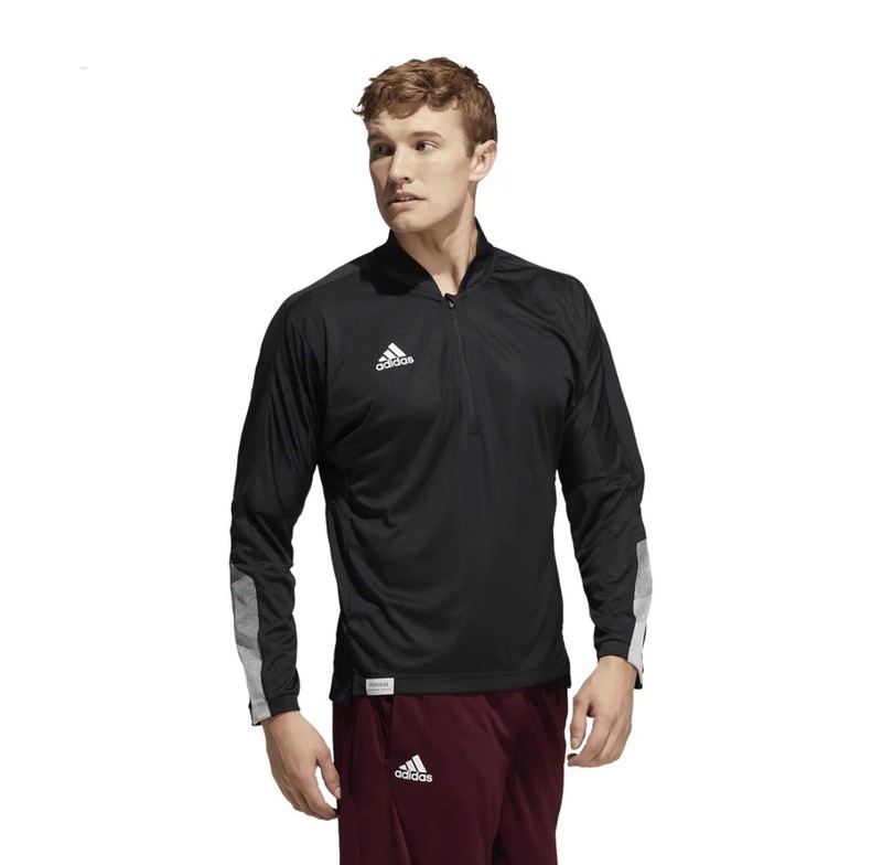 adidas Men's LS 1/4 Zip Knit Pullover - Black (GM2576) *RETAIL $65* gallery