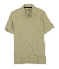 IZOD Mens Basix Sun Control Upf 15 Polo Shirt, Beige, Small