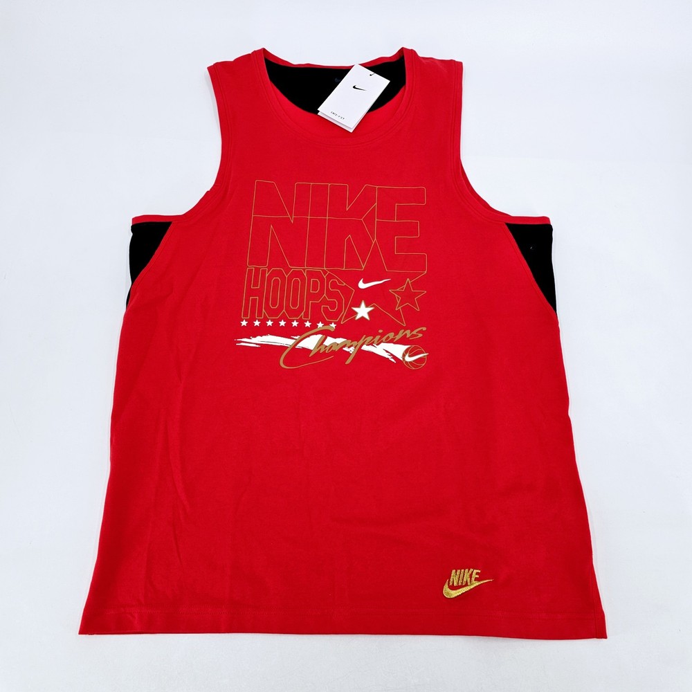 Nike Training Hoops Champions Tank Top Shirt Basketball Mens MEDIUM M Red NEW