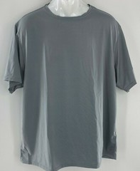 XTEK Men XXL Shirt Athletic Fitness Stretch Running Gray Short Sleeve
