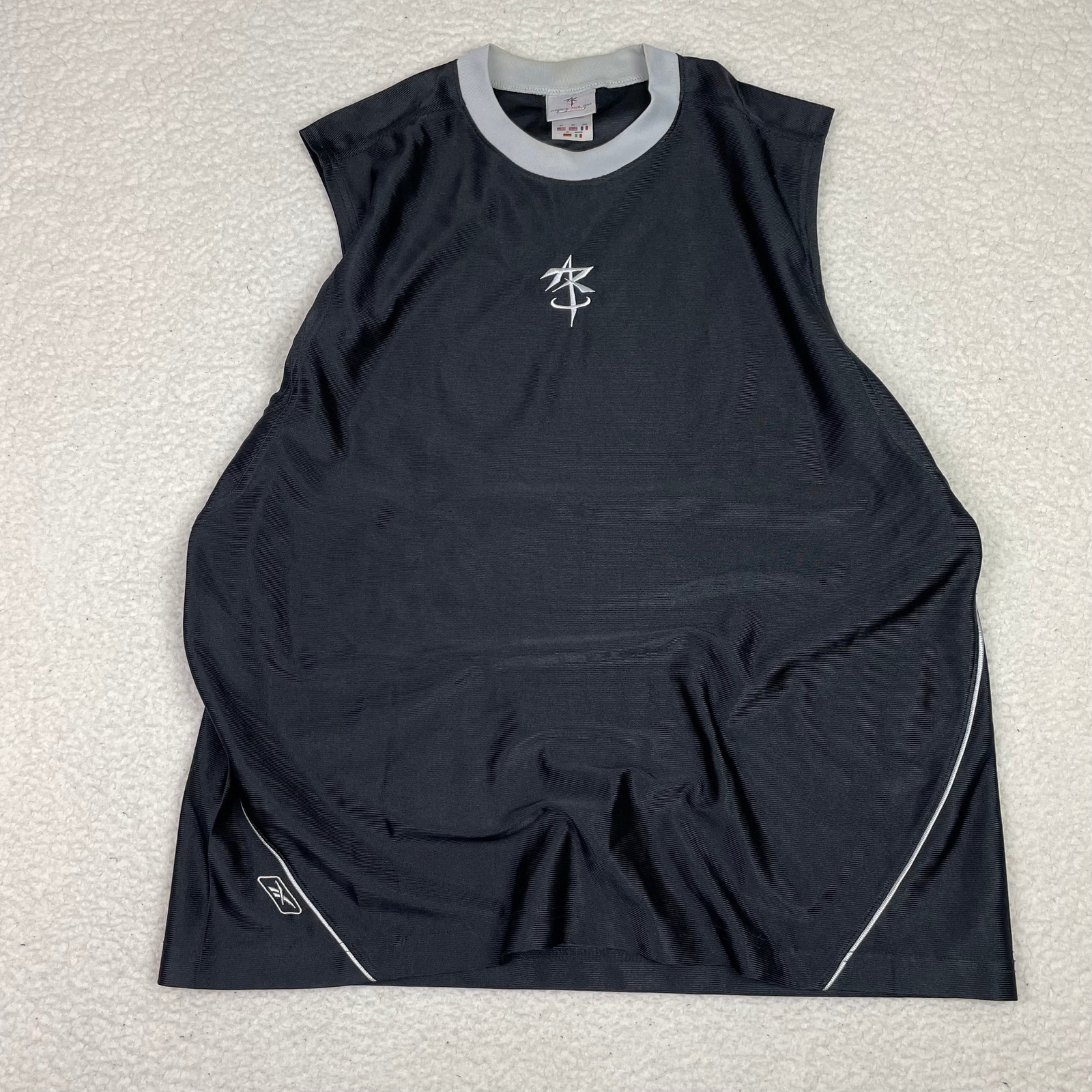 Vintage Reebok ATR Above The Rim Silky Black Jersey S Y2k Sports Hip hop gallery
