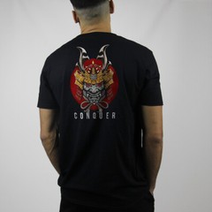*NEW AU STOCK* CONQUER TEE – Black tee with SAMURAI print