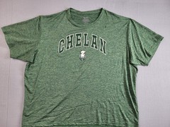 The Cotton Gallery Men T Shirt 3XL Green Craphic White Logo Athletic Fit Tee