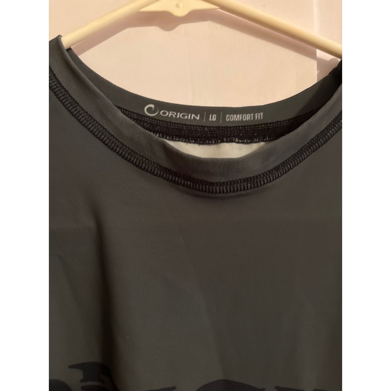 ORIGIN compressionMen's Gray Short Sleeve Athletic T-Shirt LG Comfort Fit gallery