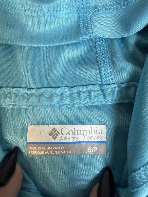 Columbia Shirt Mens S Blue Long Sleeve Hooded PFG Fishing Performance gallery