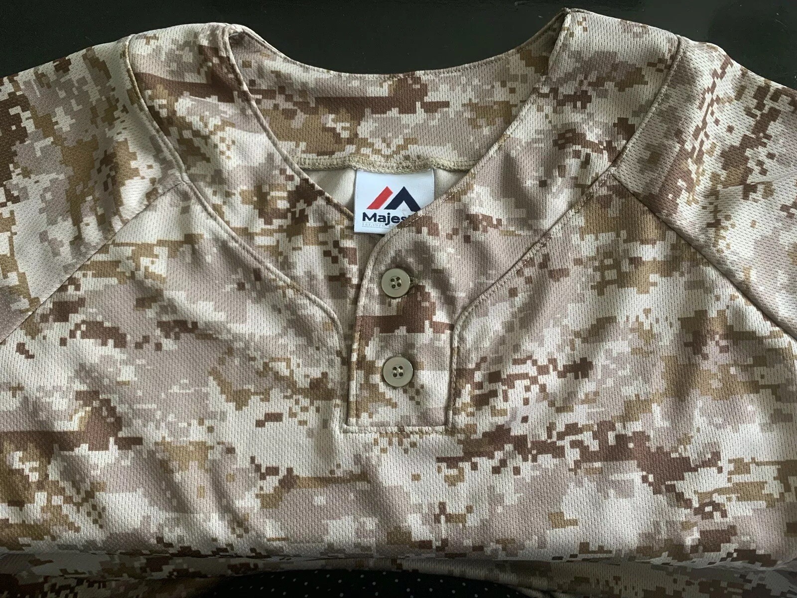 Majestic Cool Base Camo Baseball Jersey Youth or Men Full or Two Button NWOT gallery