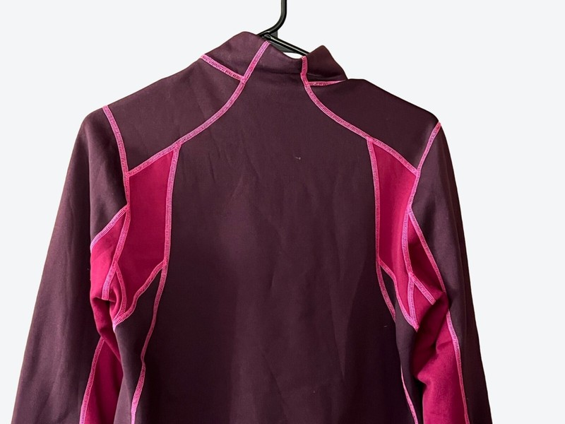 Patagonia Women's Medium Long Sleeve 1/4 Zip Polartec Purple Pink Baselayer Top gallery