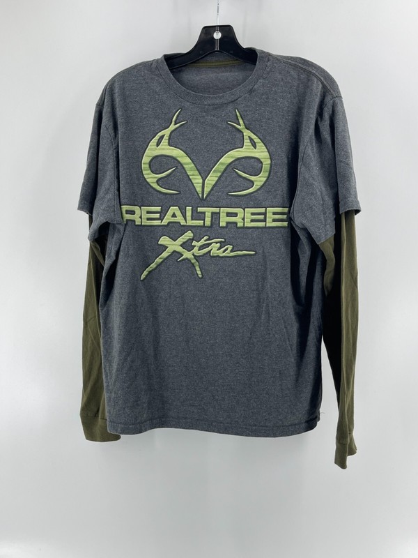 Realtree Xtra Men's Long Sleeve Graphic Thermal Knit Shirt Antlers Hunting Sz L gallery