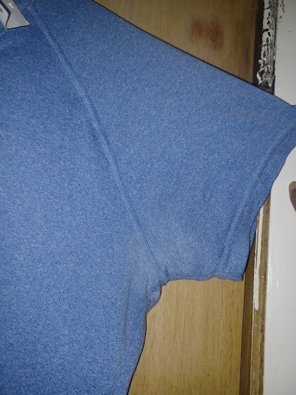 under armor active tee light blue v neck. 28inches long and 19 1/2 wide gallery
