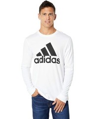 Adidas Size S Logo Tee Mens Badge Of Sport Long Sleeve Cotton Amplifier T-Shirt