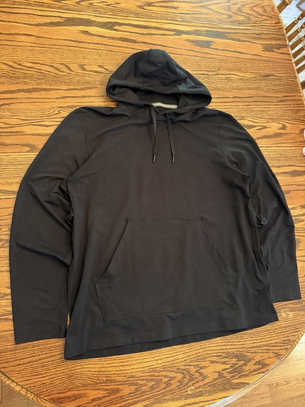 Black Lululemon Long Sleeve Pullover Hooded Athletic Shirt Men's XL Running Yoga gallery